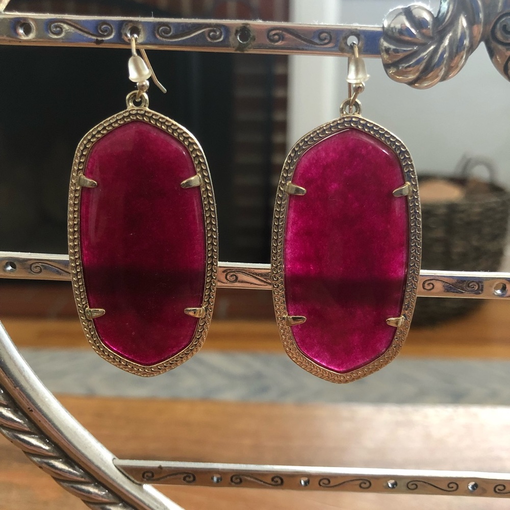 Kendra Scott maroon/gold Danielle Earrings